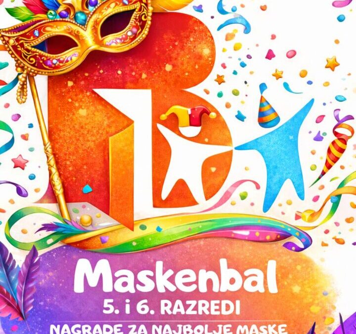 Školski maskenbal za 5. i 6. razrede!