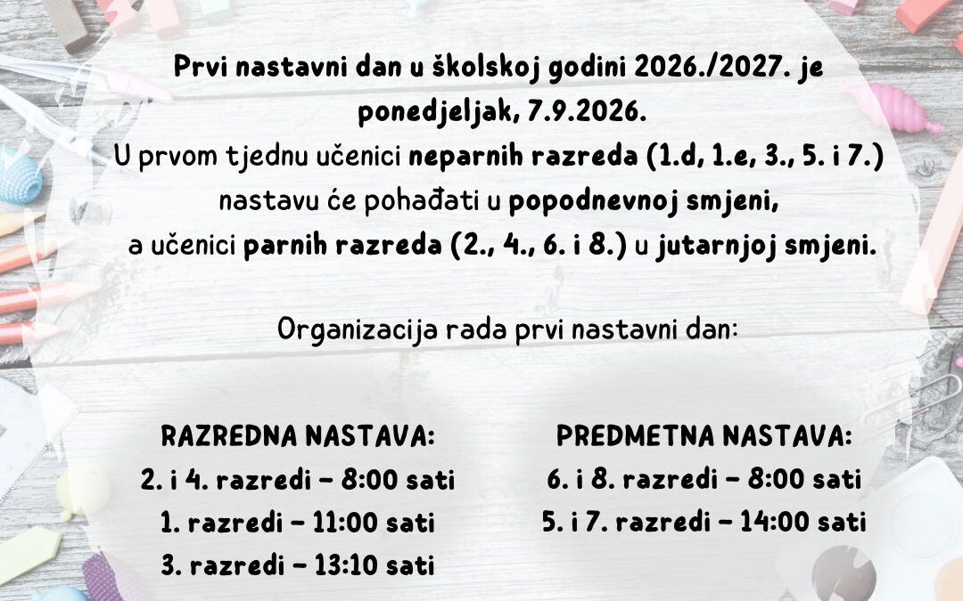 Povratak u školske klupe
